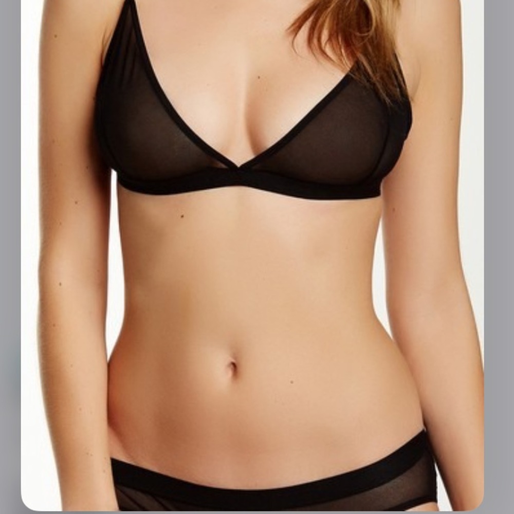 JOES JEANS SHEER MESH BRALETTE BLACK $50 VALUE